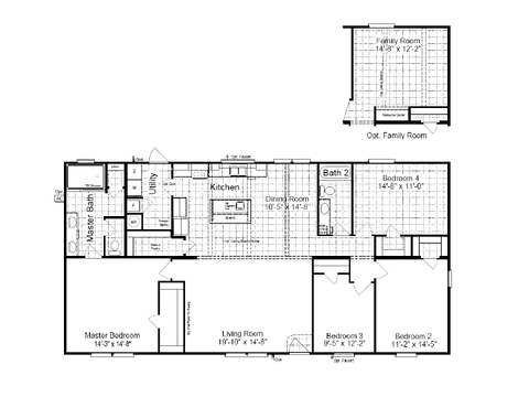 Fantasy Island 4 30604F | 4 bedroom, 2 bathroom, 1800 sqft home | Built by Cavco - Fort Worth in Fort Worth, TX.