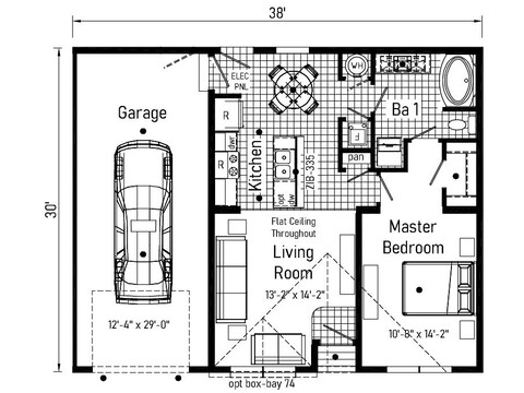 Multi Family Pod 32381B | 1 bedroom, 1 bathroom, 1140 sqft home | Built by Cavco - Goshen in Goshen, IN.