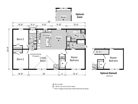 Camaro 28483A | 3 bedroom, 2 bathroom, 1280 sqft home. Built by Cavco - Clarion in Shippenville, PA.