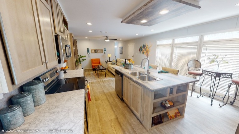 White Oak 16763B | 3 bedroom, 2 bathroom, 1140 sqft home. Built by Cavco - Lancaster in Lancaster, TX.
