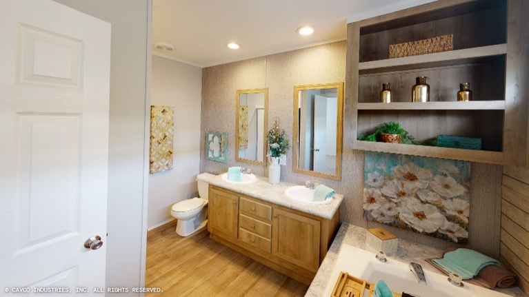 White Oak 16763B | 3 bedroom, 2 bathroom, 1140 sqft home. Built by Cavco - Lancaster in Lancaster, TX.