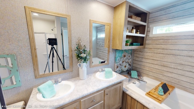 White Oak 16763B | 3 bedroom, 2 bathroom, 1140 sqft home. Built by Cavco - Lancaster in Lancaster, TX.