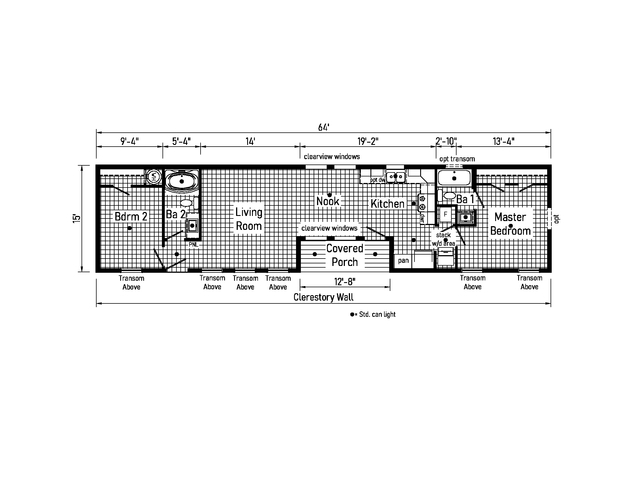 Outlook 16642A | 2 bedroom, 2 bathroom, 960 sqft home | Built by Cavco - Dorchester in Dorchester, WI.