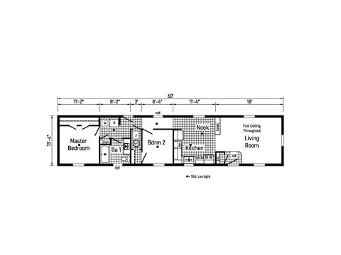 Earth 14602A | 2 bedroom, 1 bathroom, 800 sqft home. Built by Cavco - Clarion in Shippenville, PA.