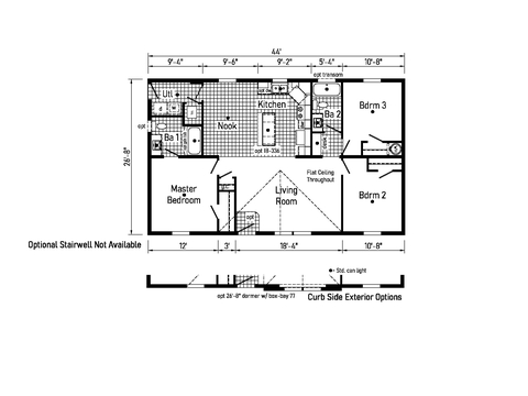 Canopus 28443B | 3 bedroom, 2 bathroom, 1173 sqft home. Built by Cavco - Clarion in Shippenville, PA.