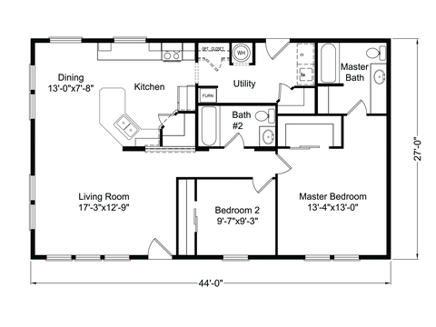 Creekside | 2 bedroom, 2 bathroom, 1188 sqft home | Built by Cavco - Millersburg in Millersburg, OR.