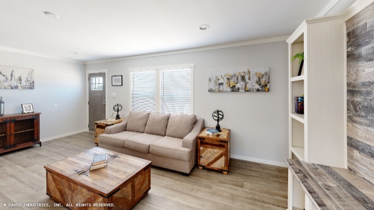 Oak 28563A | 3 bedroom, 2 bathroom, 1492 sqft home. Built by Cavco - Lancaster in Lancaster, TX.