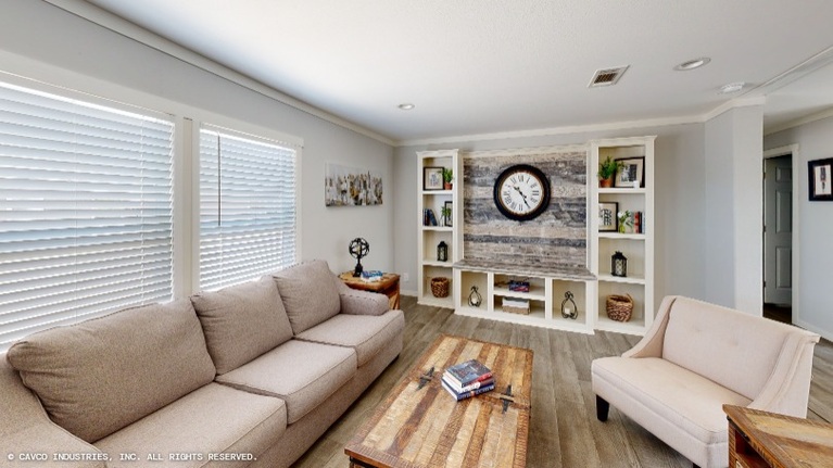 Oak 28563A | 3 bedroom, 2 bathroom, 1492 sqft home. Built by Cavco - Lancaster in Lancaster, TX.