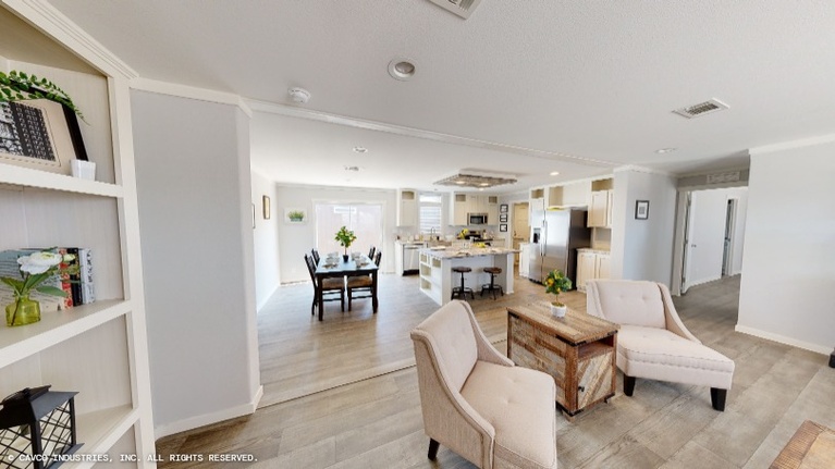 Oak 28563A | 3 bedroom, 2 bathroom, 1492 sqft home. Built by Cavco - Lancaster in Lancaster, TX.