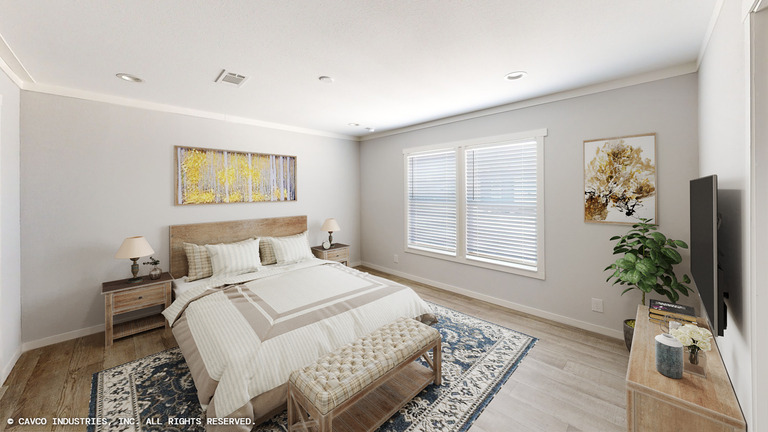 Oak 28563A | 3 bedroom, 2 bathroom, 1492 sqft home. Built by Cavco - Lancaster in Lancaster, TX.