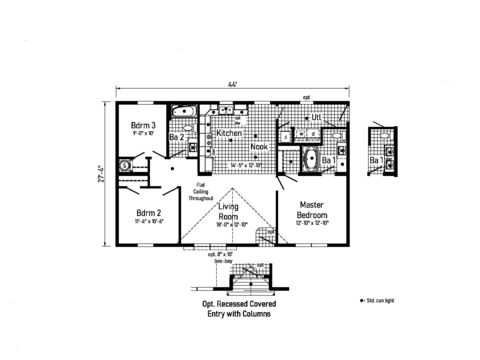 Grayson Max 28 28443A | 3 bedroom, 2 bathroom, 1203 sqft home | Built by Cavco - Crouse in Crouse, NC.