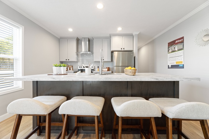 The Roanoke Duplex | First Nationally Available HUD Approved Duplex | Side A: 2 bedroom, 1 bathroom, 1050 sqft | Side B: 2 bedroom, 1 bathroom, 1050 sqft. Opposite side porches.
