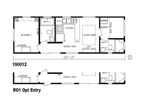 V1 190012 Park Model | 2 bedroom, 2 bathroom, 387 sqft home. Built by Cavco - Nappanee in Nappanee, IN.