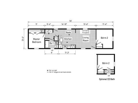 Chevelle 14562B | 2 bedroom, 1 bathroom, 747 sqft home. Built by Cavco - Clarion in Shippenville, PA.
