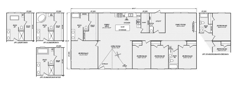 Valu Premier 32684G | 4 bedroom, 2 bathroom, 2085 sqft home | Built by Cavco - Seguin in Seguin, TX.