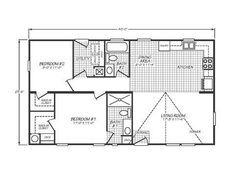 Solaris 24402A | 2 bedroom, 2 bathroom, 934 sqft home | Built by Cavco - Goodyear in Goodyear, AZ.