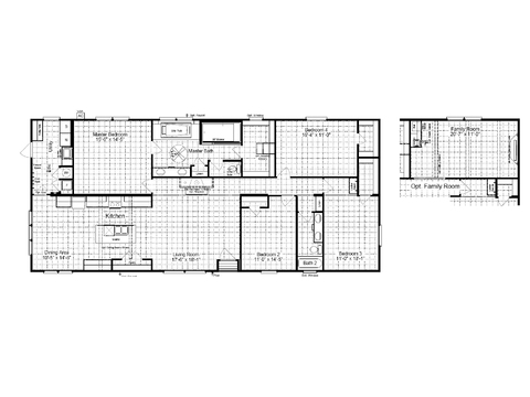 Palladium 30704D | 4 bedroom, 2 bathroom, 2100 sqft home | Built by Cavco - Fort Worth in Fort Worth, TX.