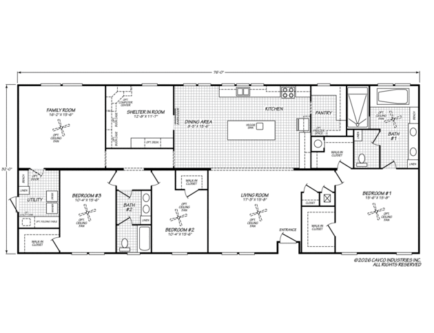 3 Bed Modular or Manufactured Home (Double-wide) for Sale - Apex