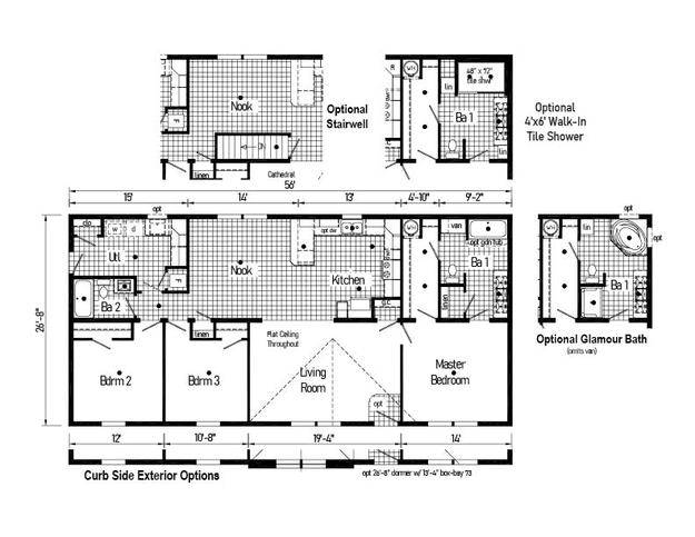 Eastland Concepts 28563A | 3 bedroom, 2 bathroom, 1493 sqft home. Built by Cavco - Shippenville in Shippenville, PA.