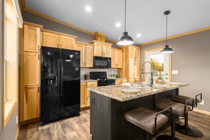 Outlook 16522A | 2 bedroom, 1 bathroom, 780 sqft home | Built by Cavco - Dorchester in Dorchester, WI.