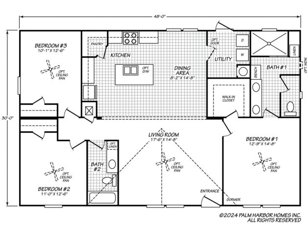 Sheridan 30483S Manufactured Home from Palm Harbor Homes, a Cavco Company