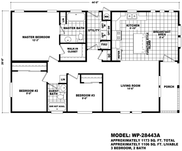 Westin Porch 28443A Manufactured Home from Durango Homes, a Cavco Company