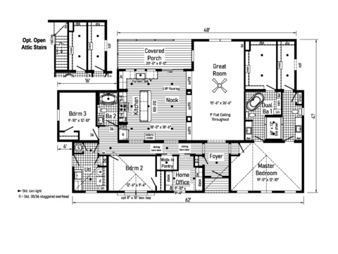 Elite 3 46663A | 3 bedroom, 3 bathroom, 2220 sqft home | Built by Cavco - Crouse in Crouse, NC.