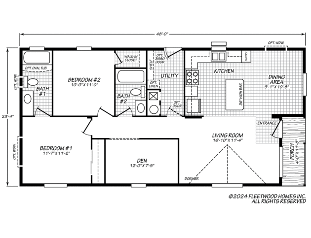 Evergreen 24482E Manufactured Home from Fleetwood Homes, a Cavco Company