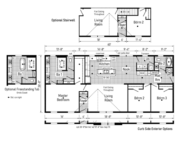 Deercreek Allure 28603A| 3 bedroom, 2 bathroom, 1600 sqft home. Built by Cavco - Shippenville in Shippenville, PA