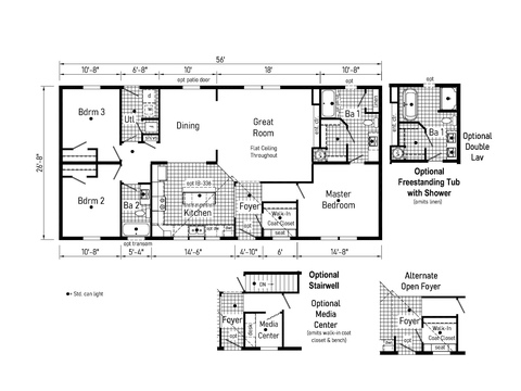 Mira 28563C | 3 bedroom, 2 bathroom, 1493 sqft home. Built by Cavco - Clarion in Shippenville, PA.