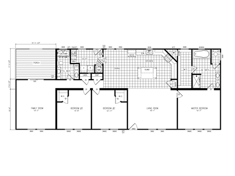 Earnhardt 32763P | 3 bedroom, 2 bathroom, 2280 sqft home. Built by Cavco - Lake Arlington in Fort Worth, TX.
