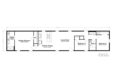 Craft Select 15763A | 3 bedroom, 2 bathroom, 1140 sqft home. Built by Cavco - Plant City in Plant City, FL.