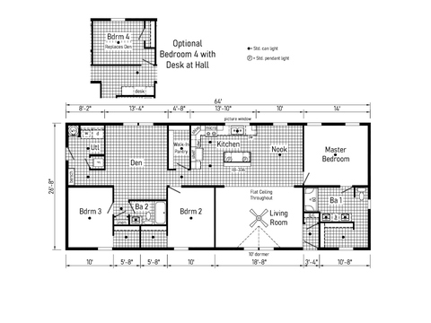 28643B | 3 bedroom, 2 bathroom, 1707 sqft home. Built by Cavco - Clarion in Shippenville, PA.