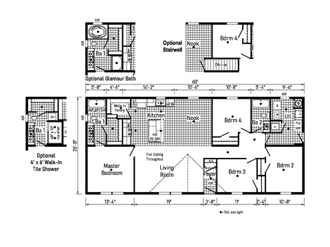 Eastland Concepts 28604A | 4 bedroom, 2 bathroom, 1600 sqft home. Built by Cavco - Shippenville in Shippenville, PA