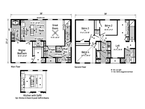 Belle Ame 28384AM | 4 bedroom, 2.5 bathroom, 2077 sqft home. Built by Cavco - Emlenton in Emlenton, PA.