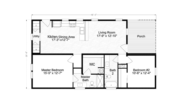 The Buena Vista II | 2 bedroom, 2 bathroom, 1266 sqft home. Built by Cavco - Plant City in Plant City, FL.