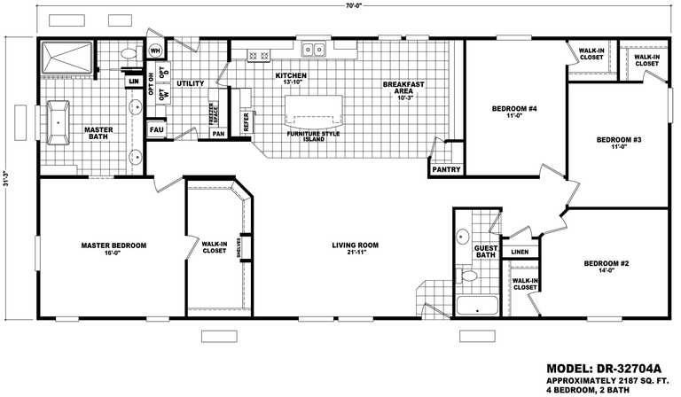 Desert Ridge 32704a Manufactured Home From Durango Homes, A Cavco Company