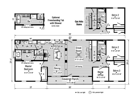 Grand 28723BM | 3 bedroom, 2 bathroom, 2025 sqft home. Built by Cavco - Manorwood in Emlenton, PA.