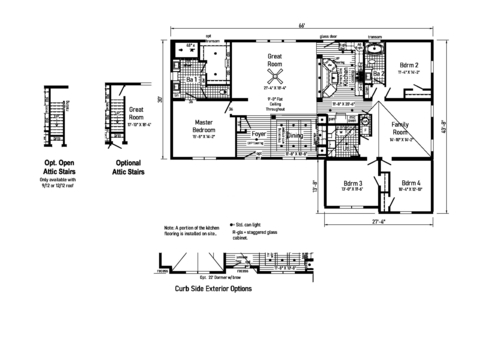 Elite 6 46664A | 4 bedroom, 2 bathroom, 2335 sqft home | Built by Cavco - Crouse in Crouse, NC.