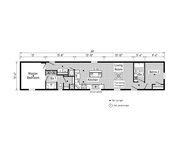 Elite 14682C | 2 bedroom, 2 bathroom, 907 sqft home. Built by Cavco - Clarion in Shippenville, PA.