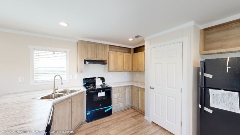 Overlook 16763B | 3 bedroom, 2 bathroom, 1140 sqft home. Built by Cavco - Lancaster in Lancaster, TX.
