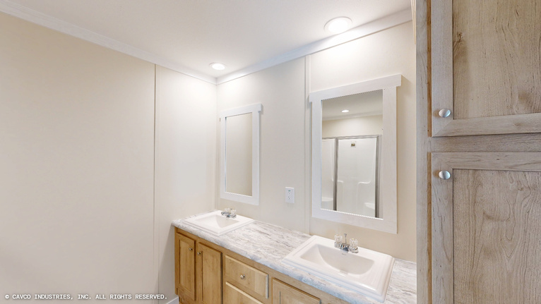 Overlook 16763B | 3 bedroom, 2 bathroom, 1140 sqft home. Built by Cavco - Lancaster in Lancaster, TX.