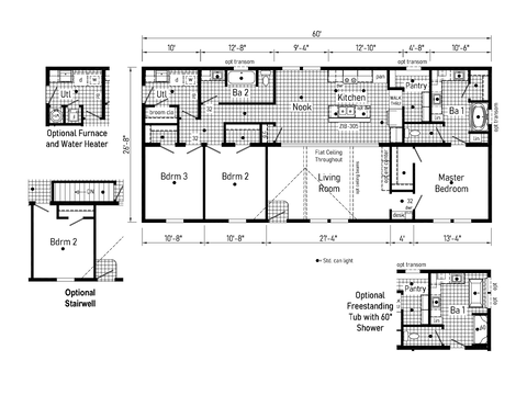 Westlake Modular 28603E | 3 bedroom, 2 bathroom, 1600 sqft home | Built by Cavco - Dorchester in Dorchester, WI.