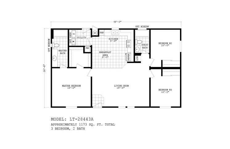 3 Bed Manufactured Home (Double-wide) for Sale - Limited Series 28443A