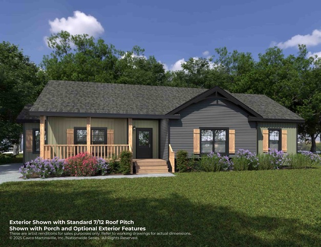 Sweetgrass | 3 bedroom, 2 bathroom, 1551 sqft home | Built by Cavco - Martinsville in Martinsville, VA.