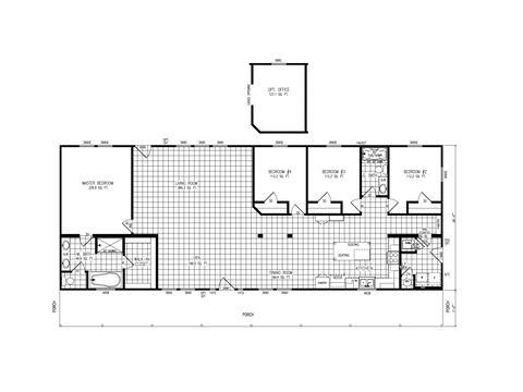 Ranch 37744P | 4 bedroom, 2 bathroom, 2590 sqft home. Built by Cavco - Lake Arlington in Fort Worth, TX. 