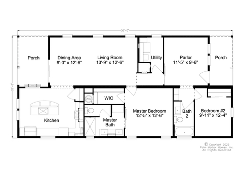 Kinsley 28562B | 2 bedroom, 2 bathroom, 1493 sqft home. Built by Cavco - Plant City in Plant City, FL