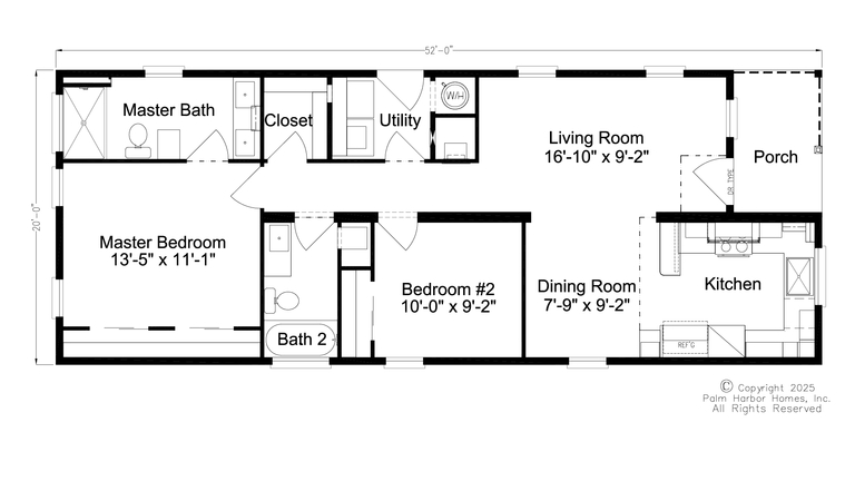 Keidyn 20522A | 2 bedroom, 2 bathroom, 1040 sqft home. Built by Cavco - Plant City in Plant City, FL