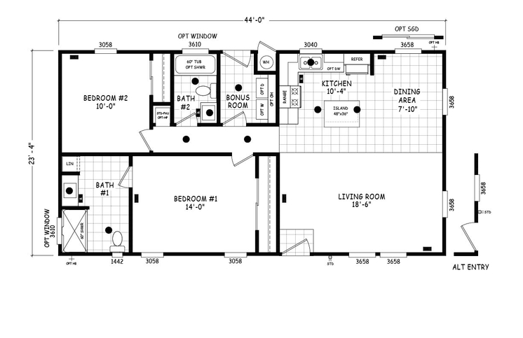 Edge 24442A Manufactured Home from Cavco West, a Cavco Company