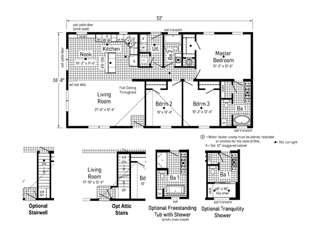 Timberwood | 3 bedroom, 2 bathroom, 1387 sqft home | Built by Cavco - Goshen in Goshen, IN.
